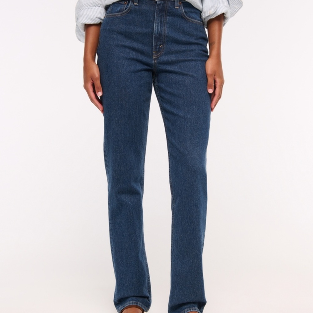 Abercrombie & Fitch The 90s Straight Ultra High Rise Jeans Curve Love - Picture 2 of 11
